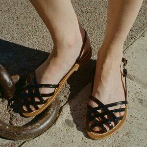 Doen x K. Jacques Peche Sandal in Noir sz 39